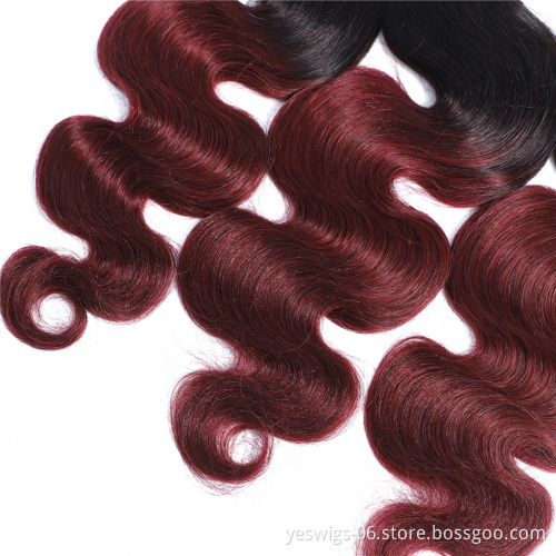 Pre Colored 1b-99j Hair Weave Bundles Cuticle Aligned Peruvian Remy 1b-99j 27 30 33 613 Blonde Ombre Double Weft Hair Body Wave